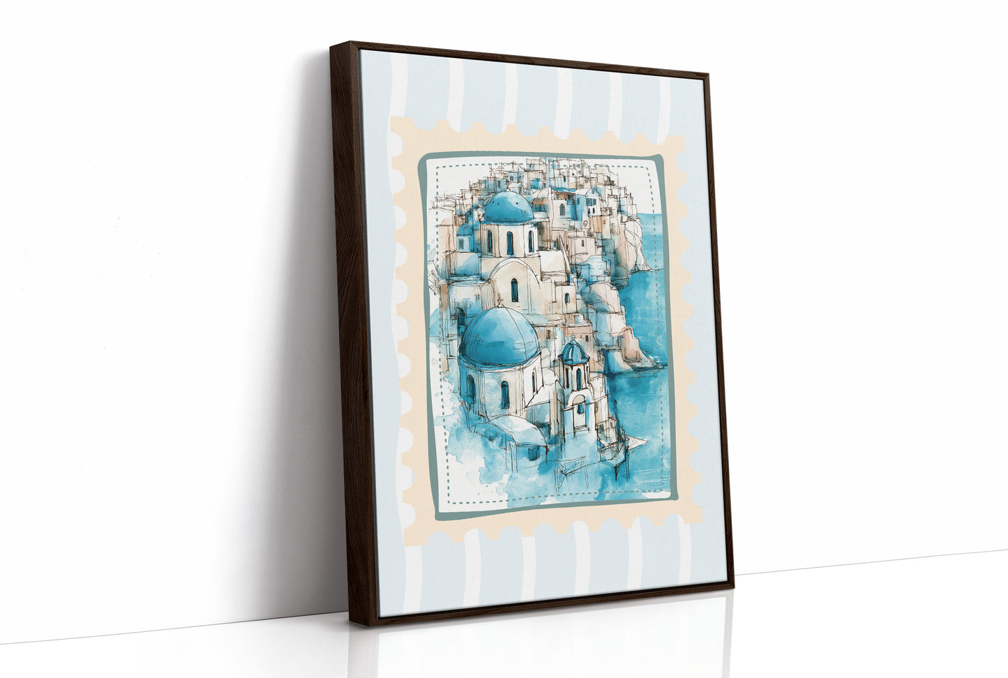 Santorini Blue, Sketched in Stamp