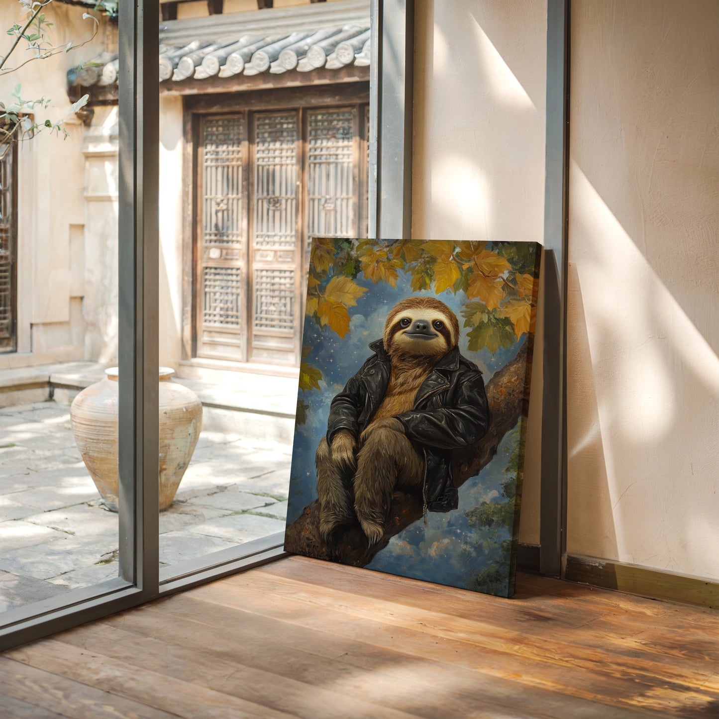 Sloth in a Leather Jacket