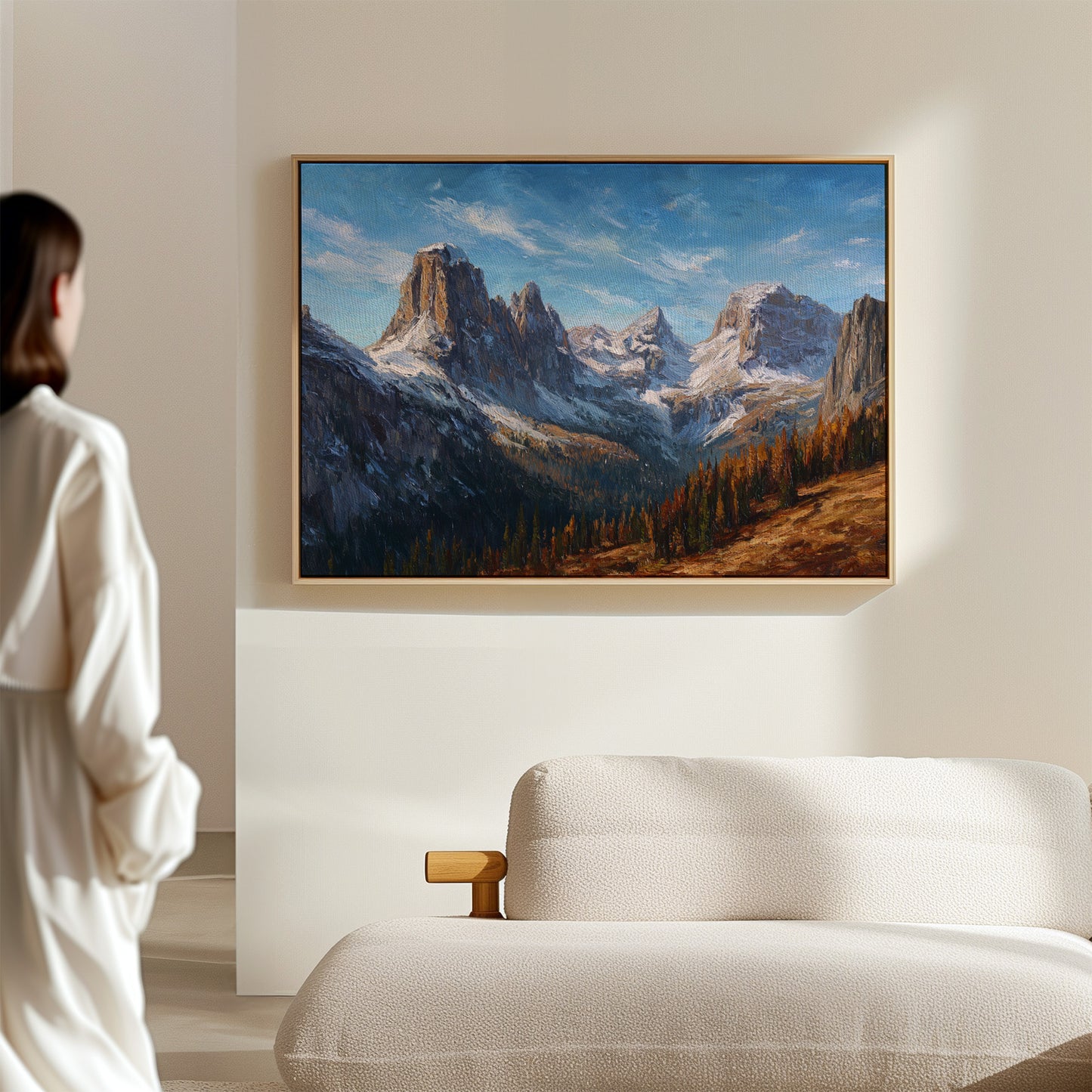 Autumn Pines Meet Winter Peaks