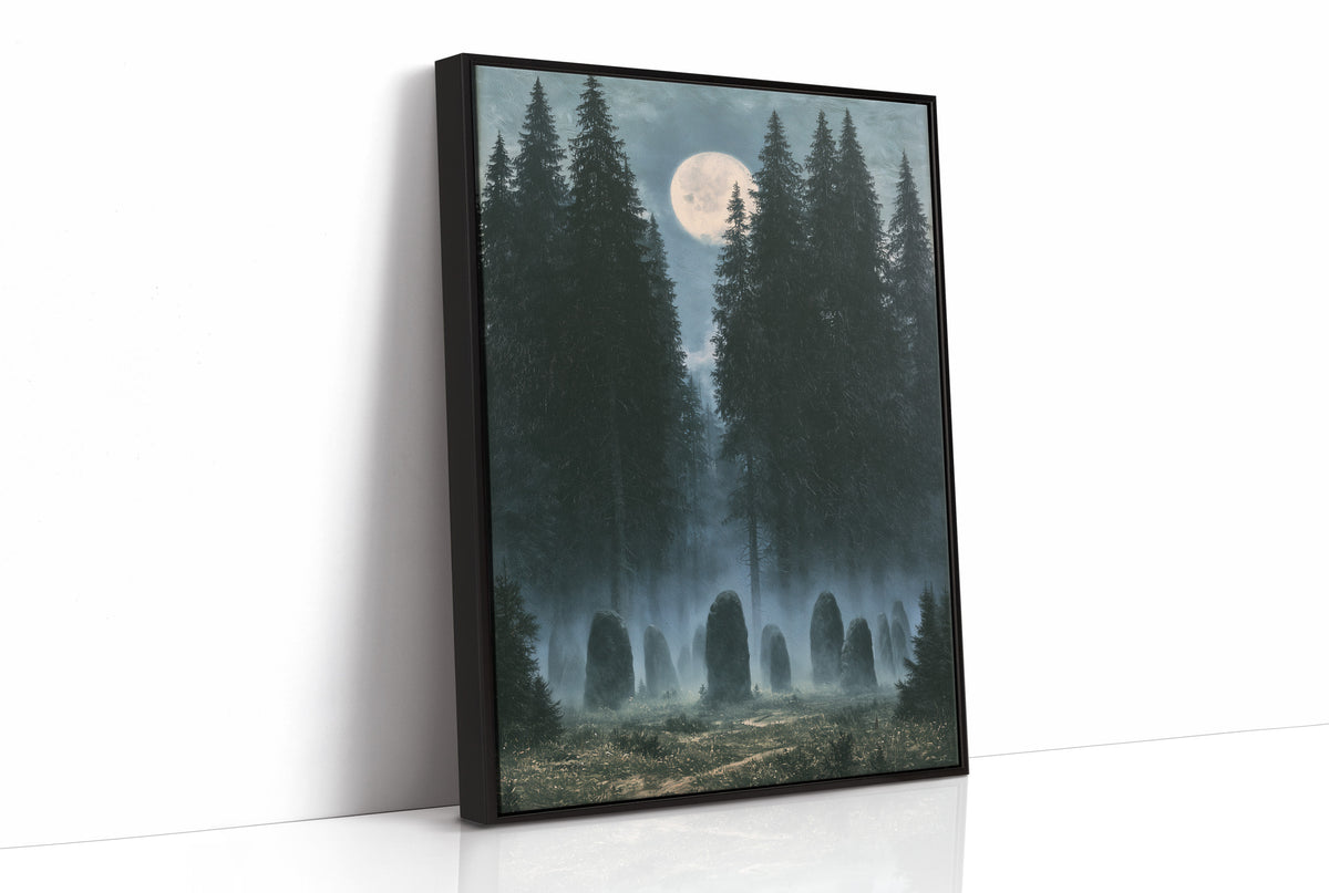 Standing Stones Keep Watch Under the Moon