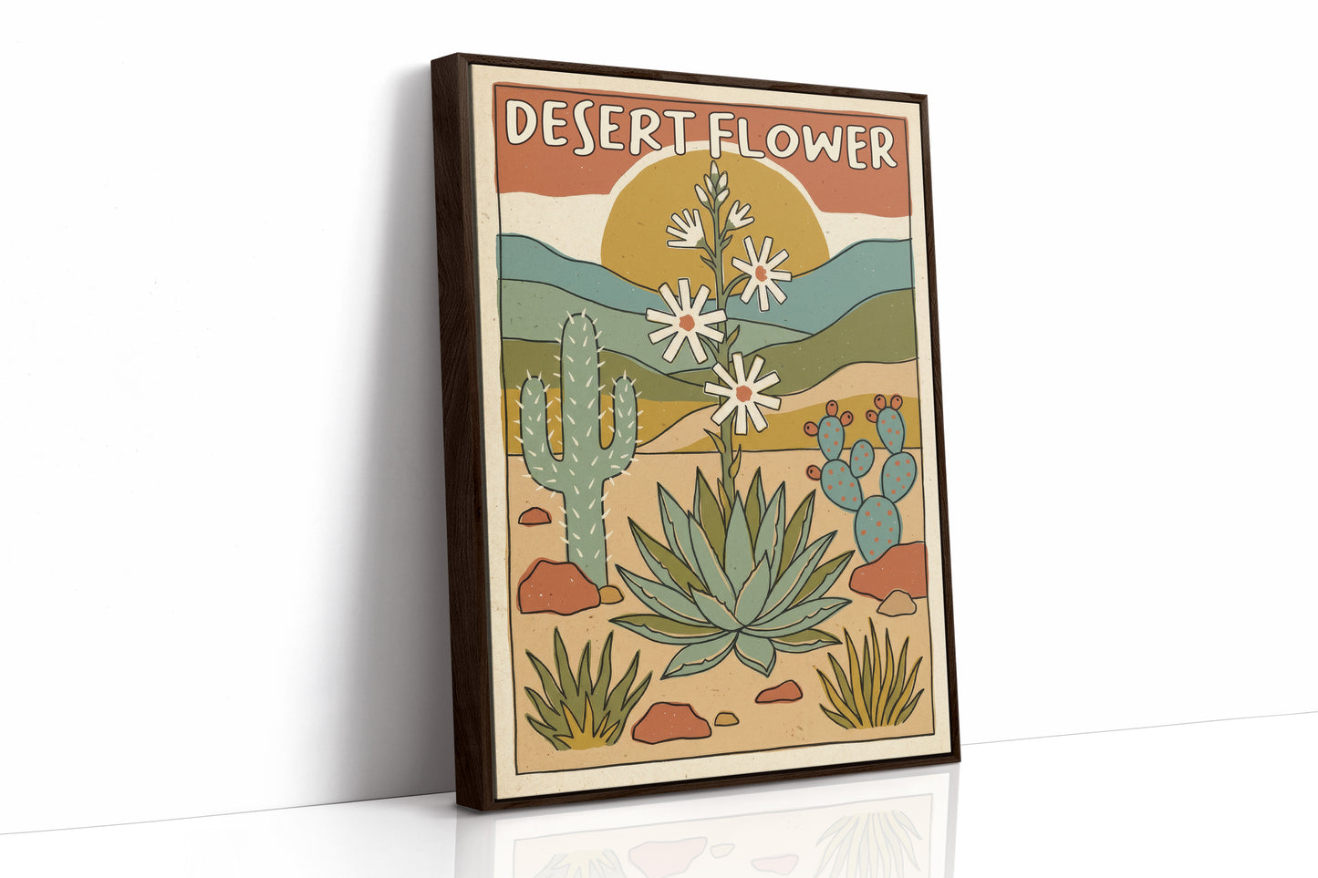 Desert Flower — Vintage Southwest Travel Poster