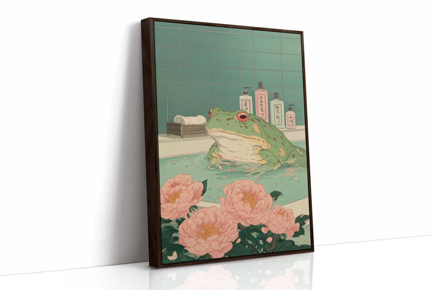 Frog Tales Among Peony Blooms