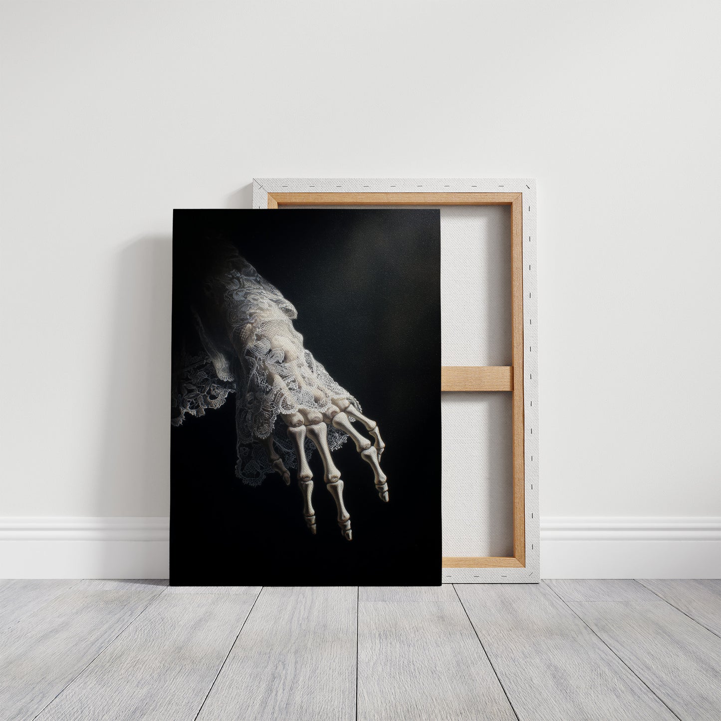Delicate Bones Behind Lace Curtains