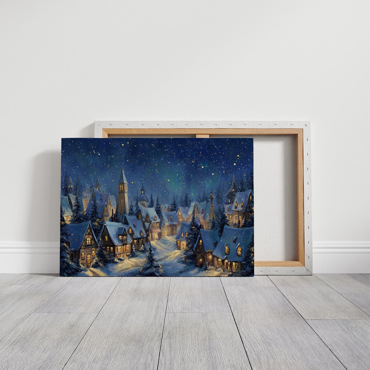 Starlit Village Keeps Winter's Secret