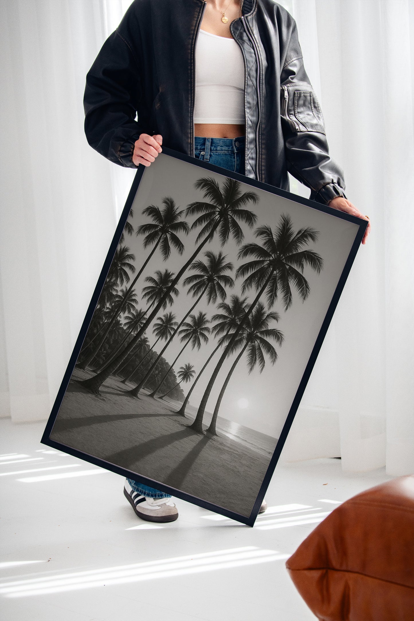 Palm Shadows at Sunrise