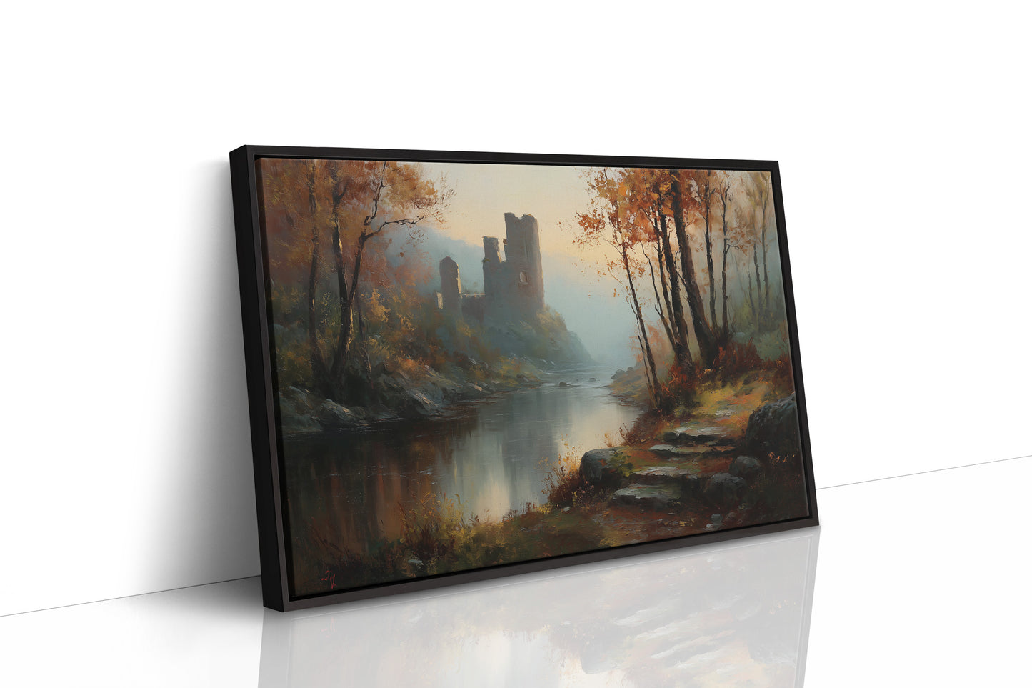 Autumn Castle By Misty Waters