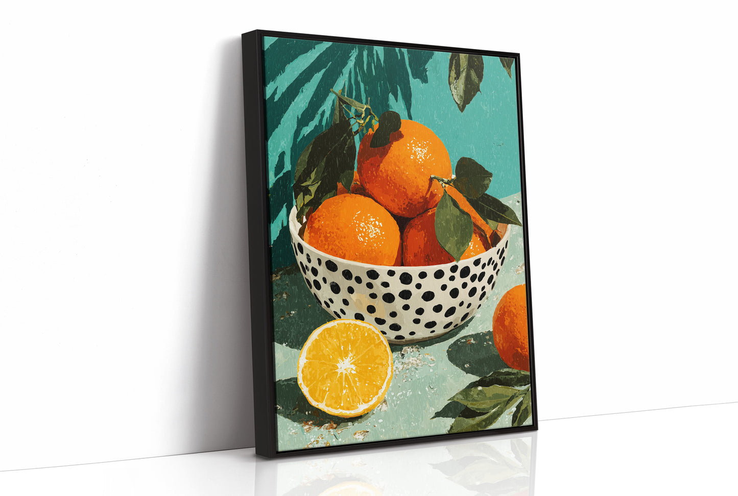 Oranges on a Teal Afternoon