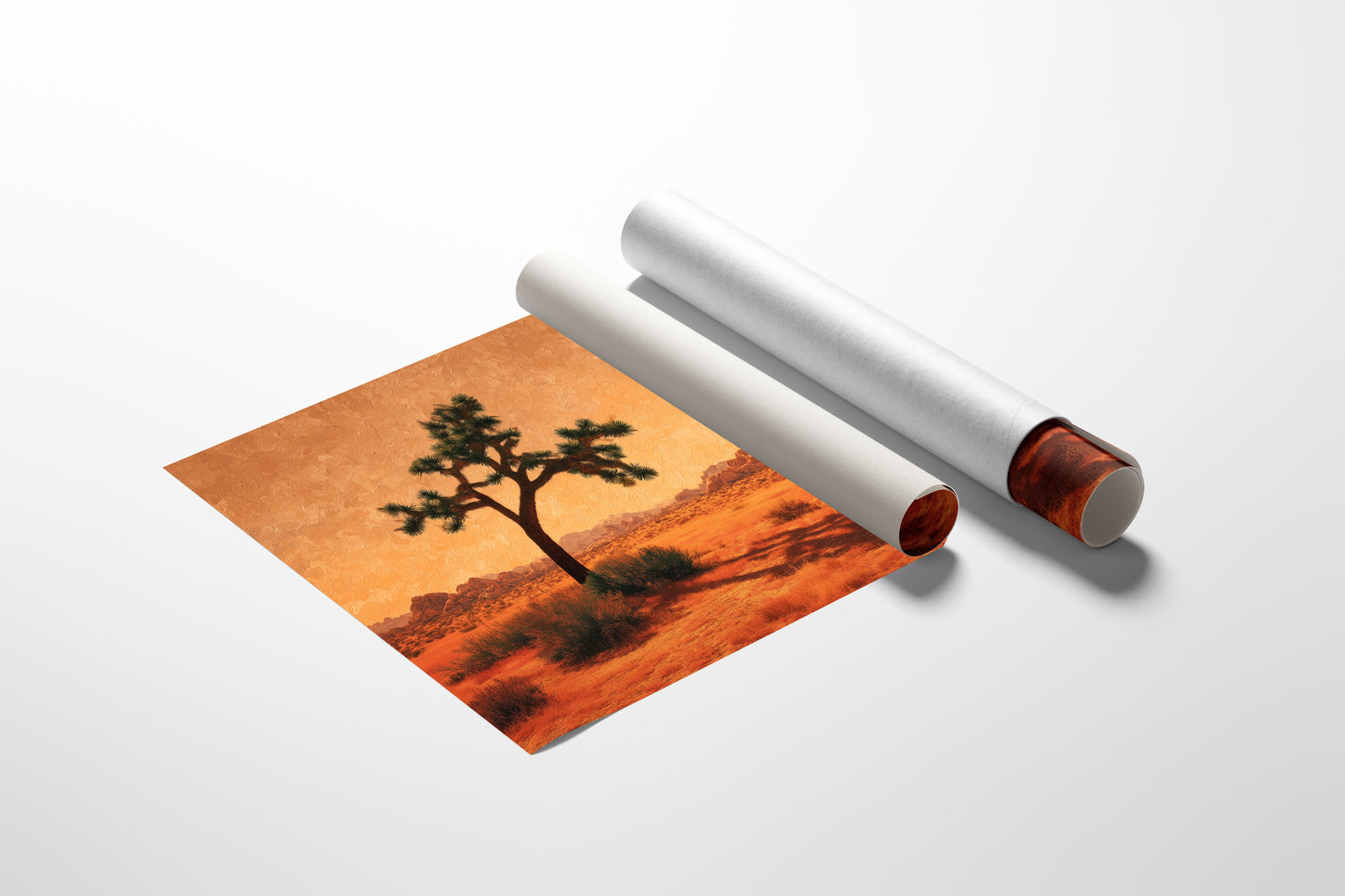 Lone Sentinel Under Amber Sky