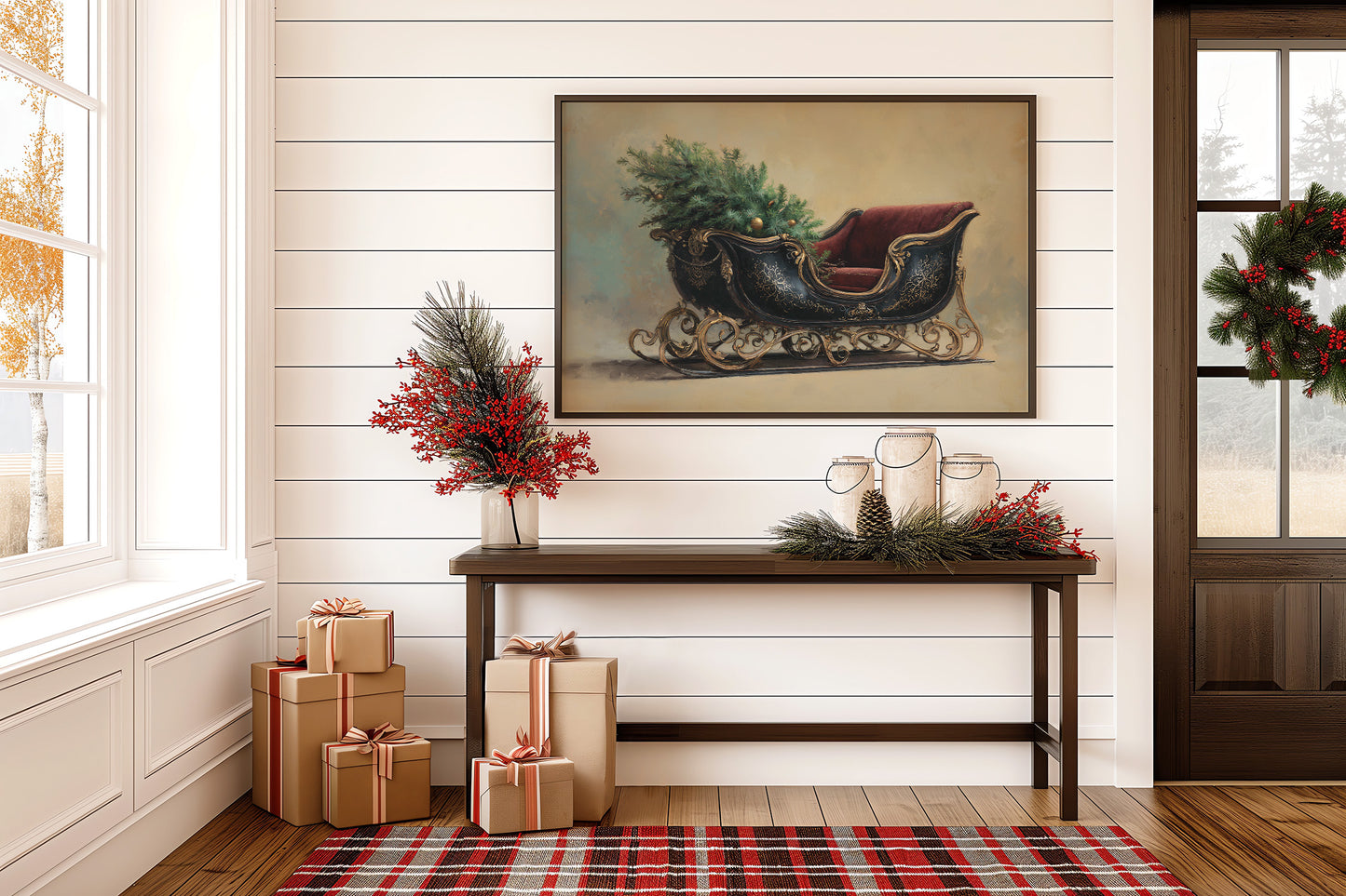 Vintage Sleigh Awaits December Magic