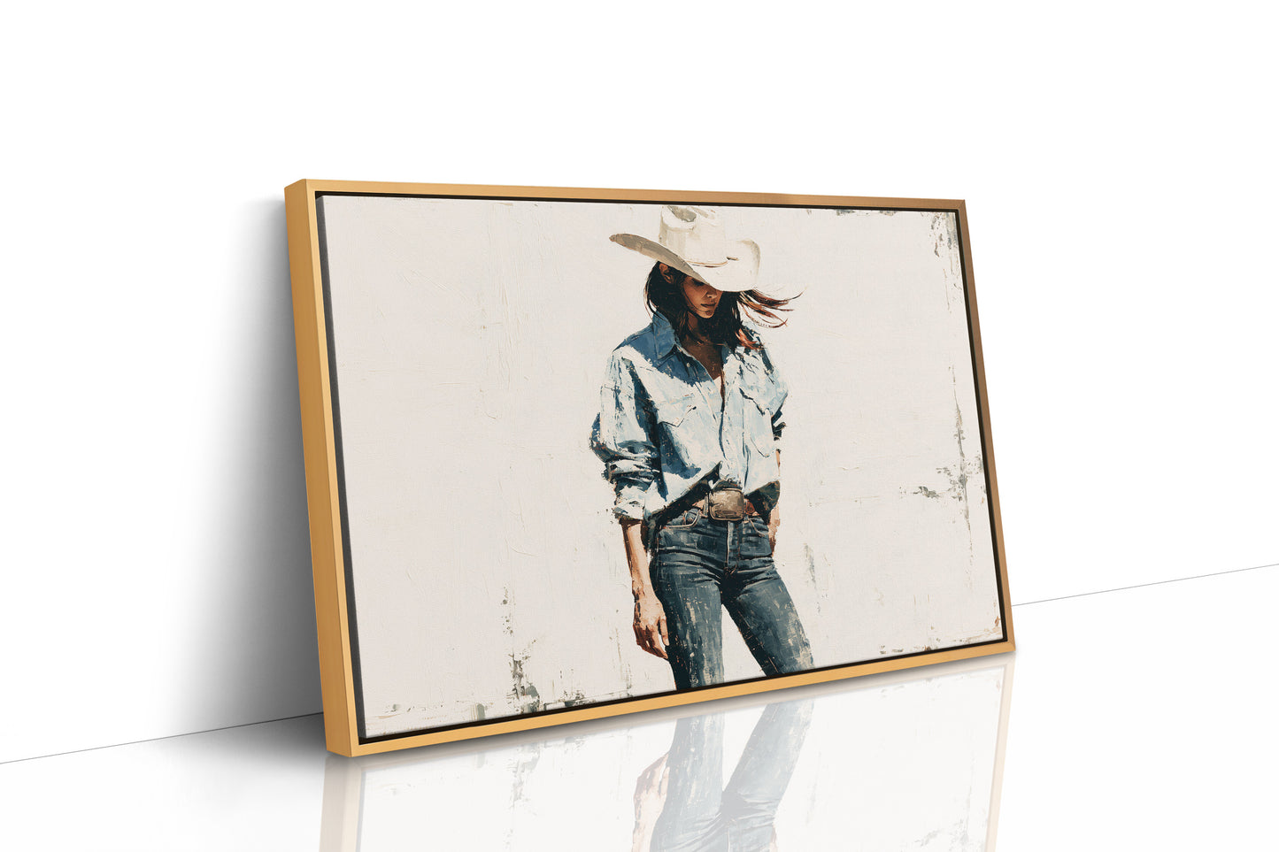 Denim Shirt, White Hat Stance