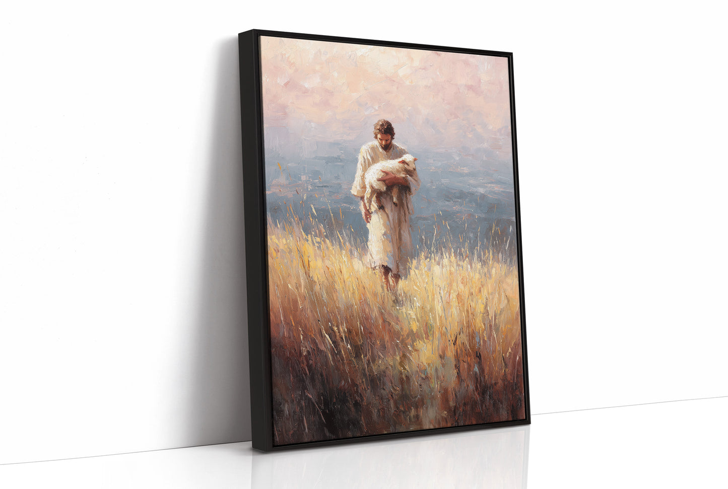 Gentle Guardian Traverses Golden Fields