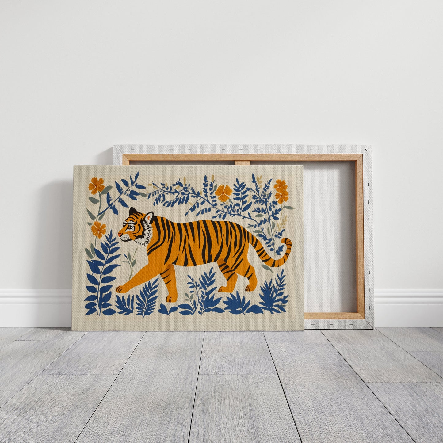 Majestic Tiger Print – Bold Jungle Art, Modern Folk Style Wall Decor