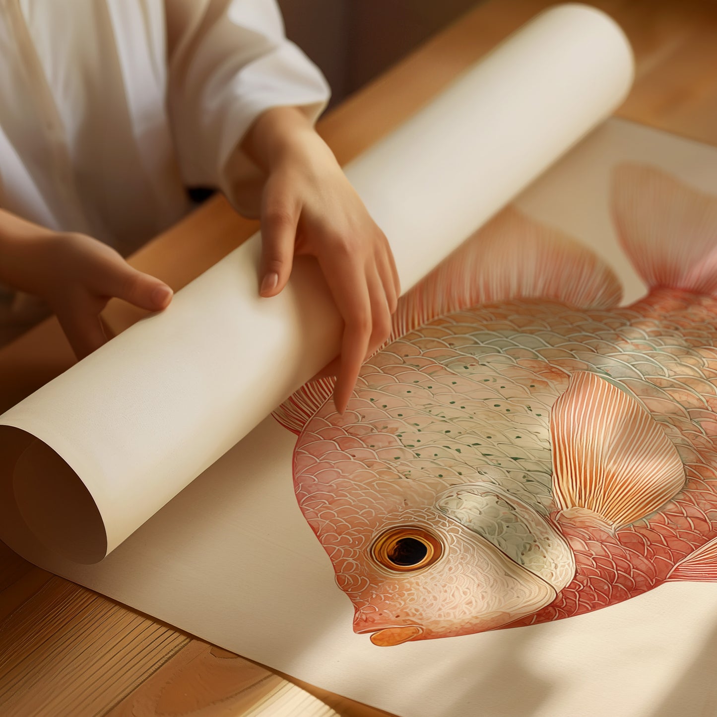 Coral Reef Nobility: Portrait in Blush