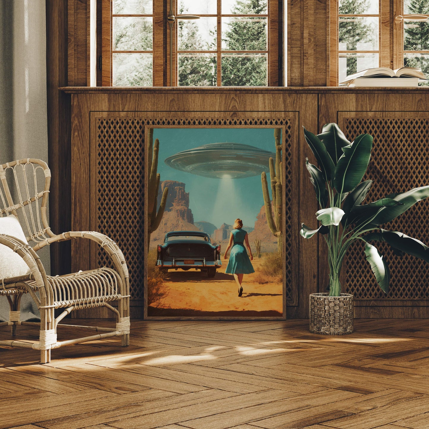 Desert Roads Meet Alien Skies