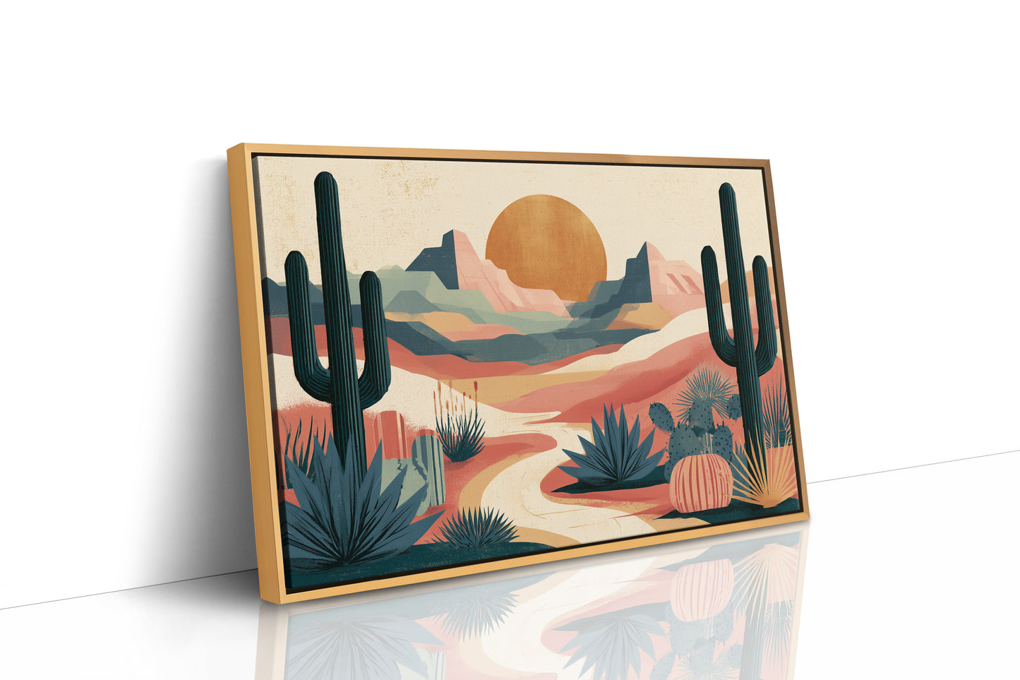 Winding Path Beneath a Copper Sun