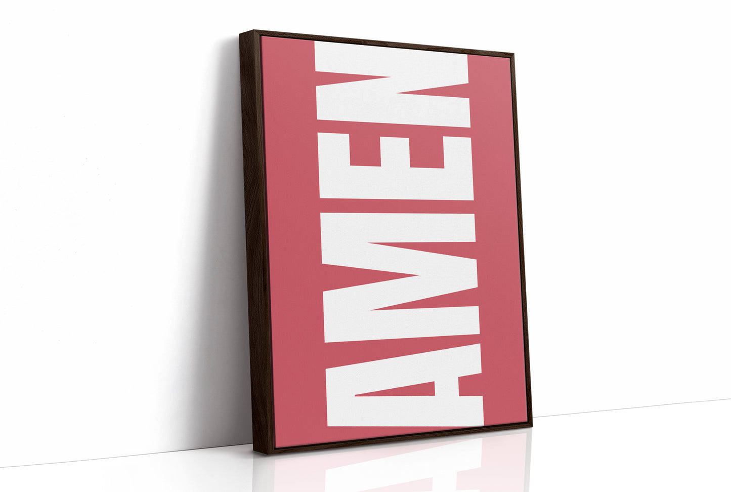 Bold Letters Against Rose Canvas