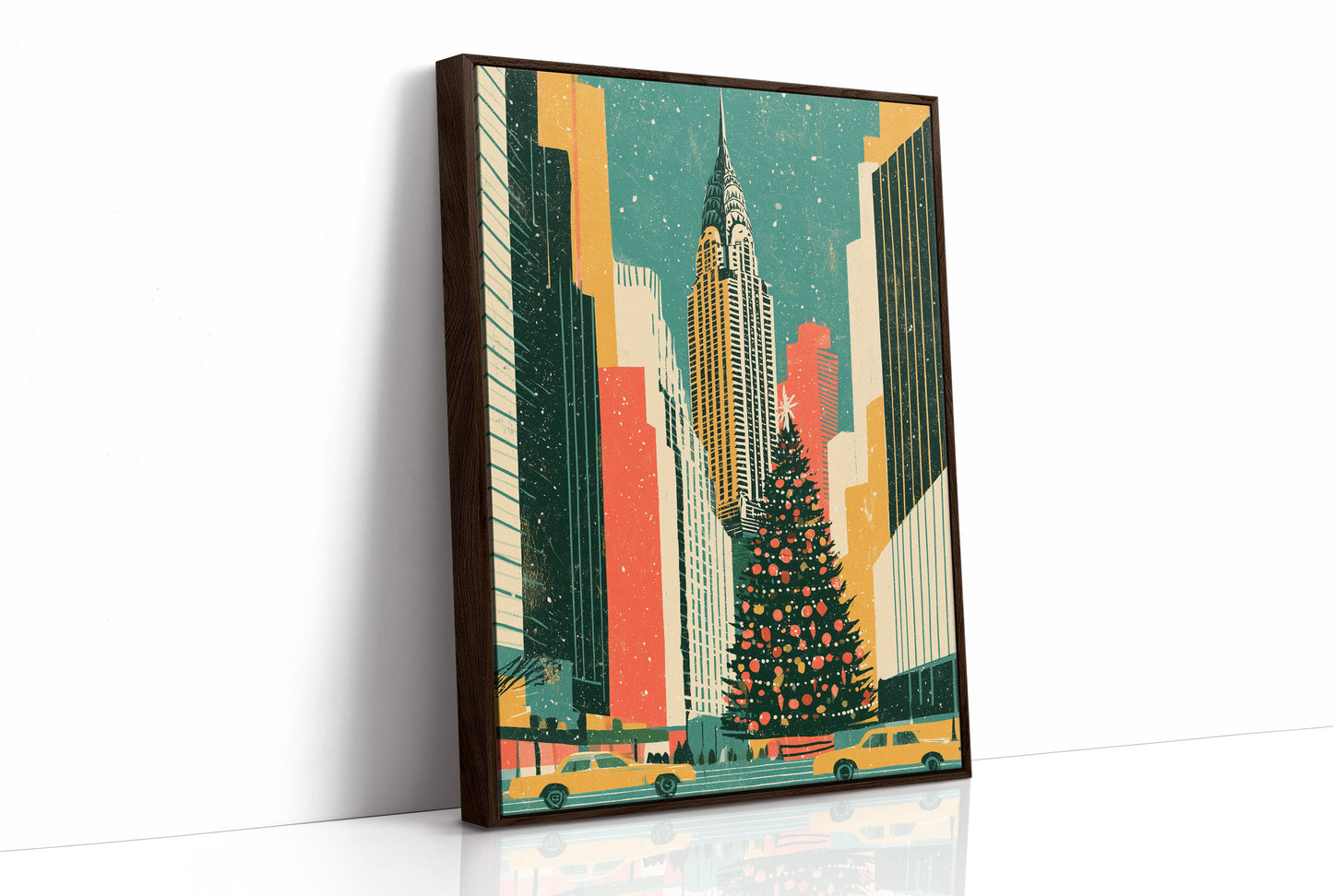 NYC Skyline Christmas Glow