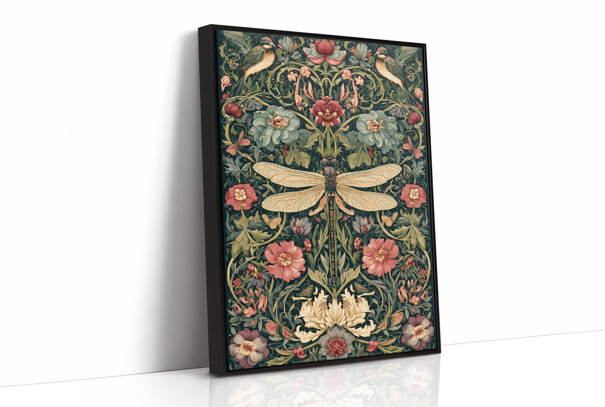 Dragonfly and Songbirds in Bloom