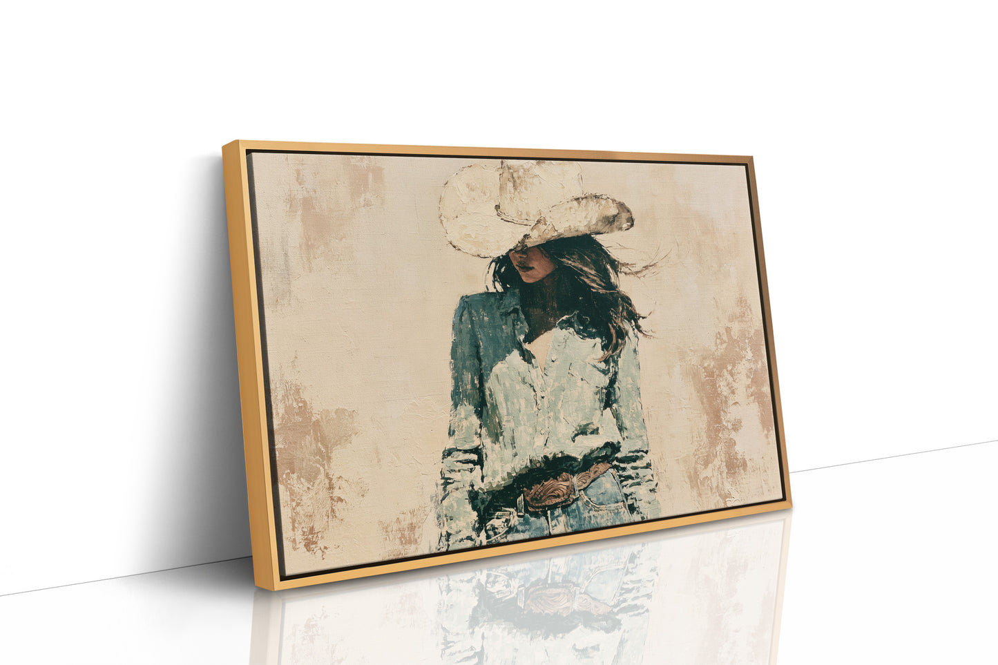 Belt Buckle, White Hat Portrait