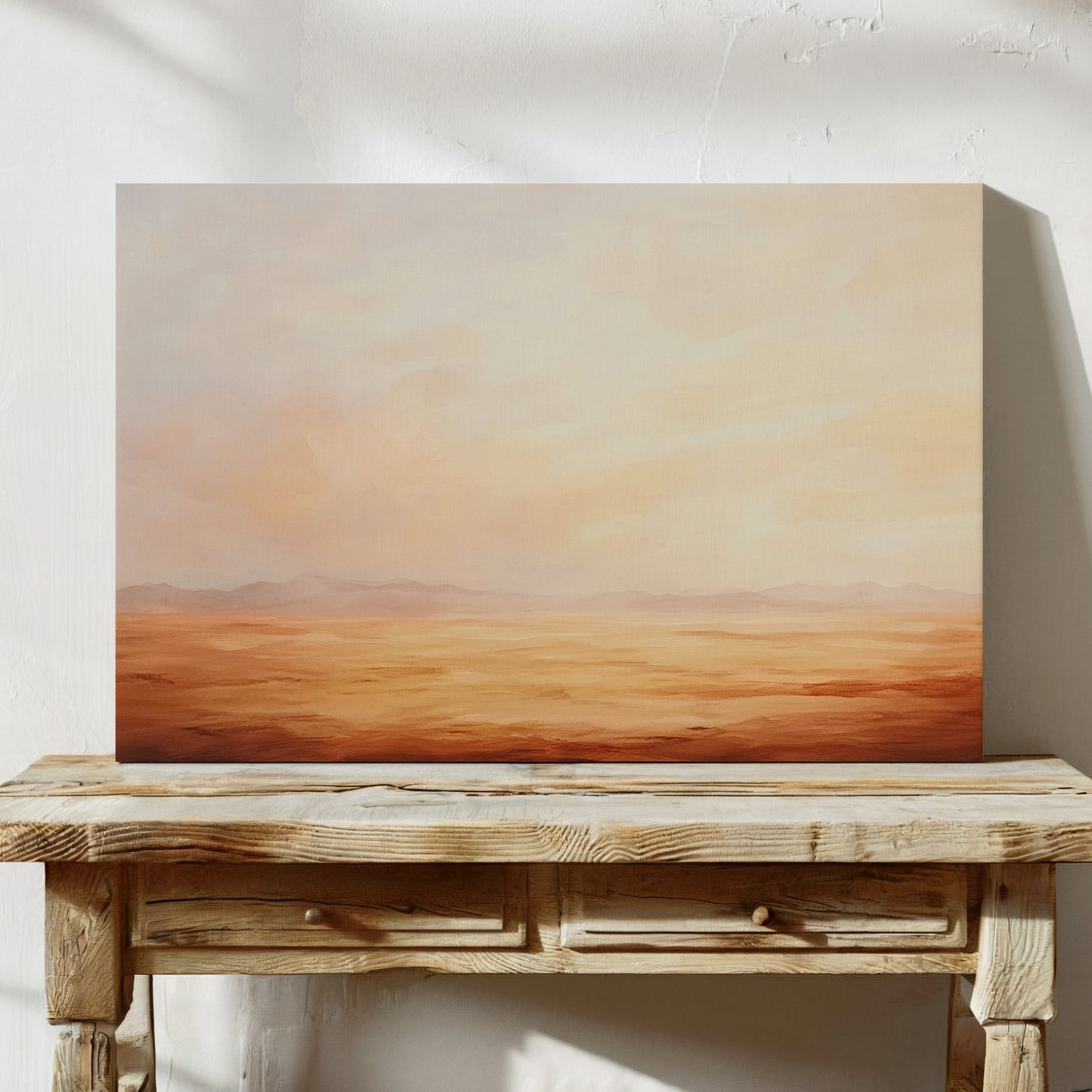 Golden Haze Over Desert Silence