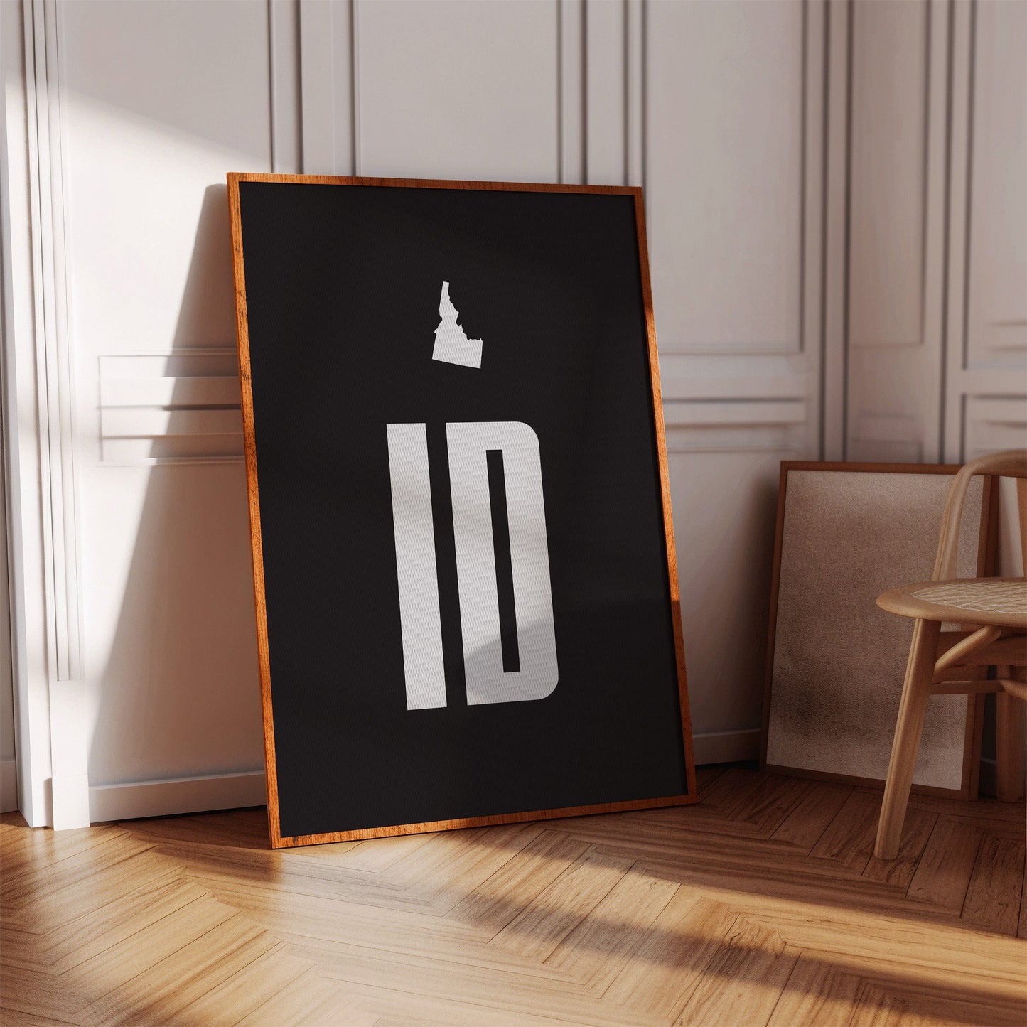 White Letters Map Idaho's Heart