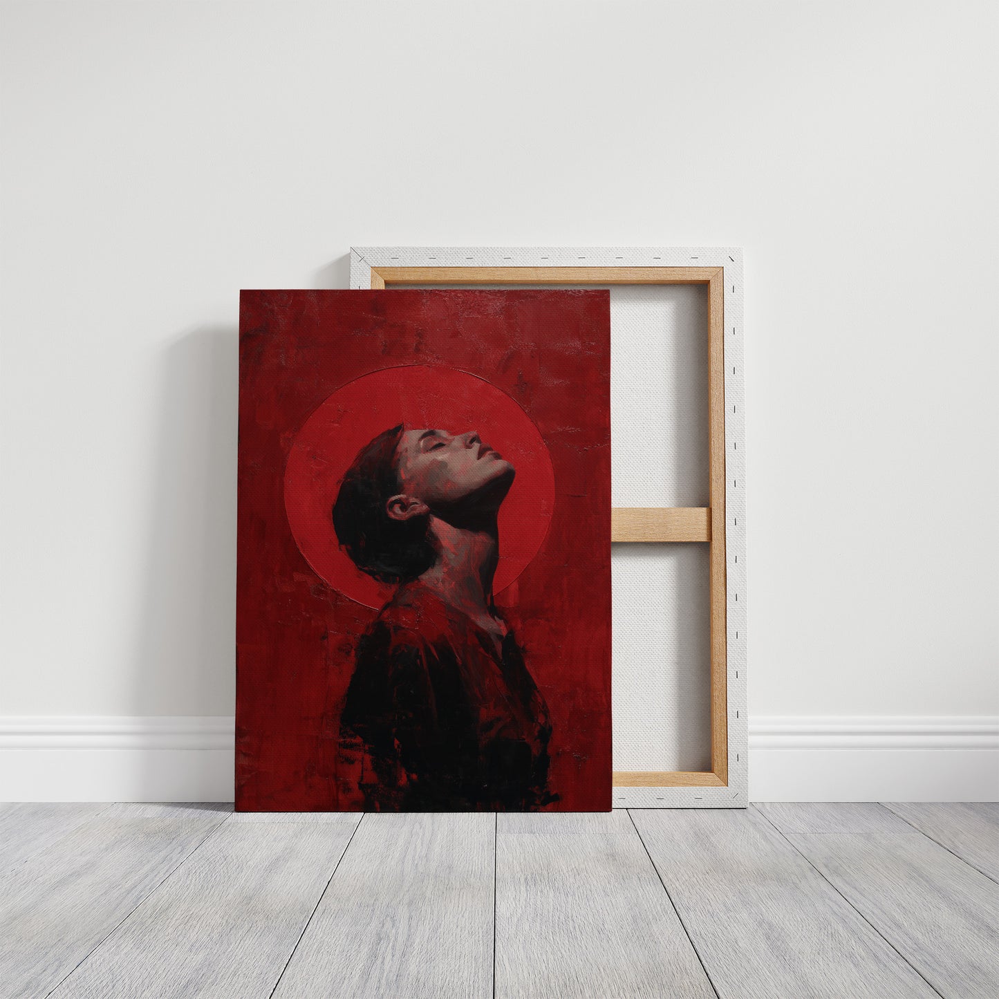 Crimson Halo Against Midnight Walls