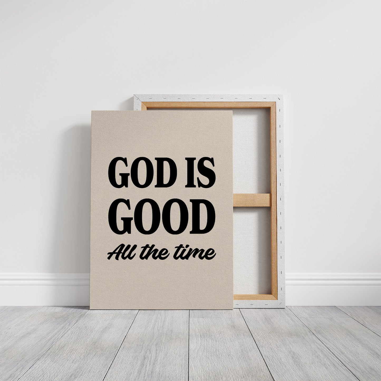 God is Good Affirmation in Bold Typography