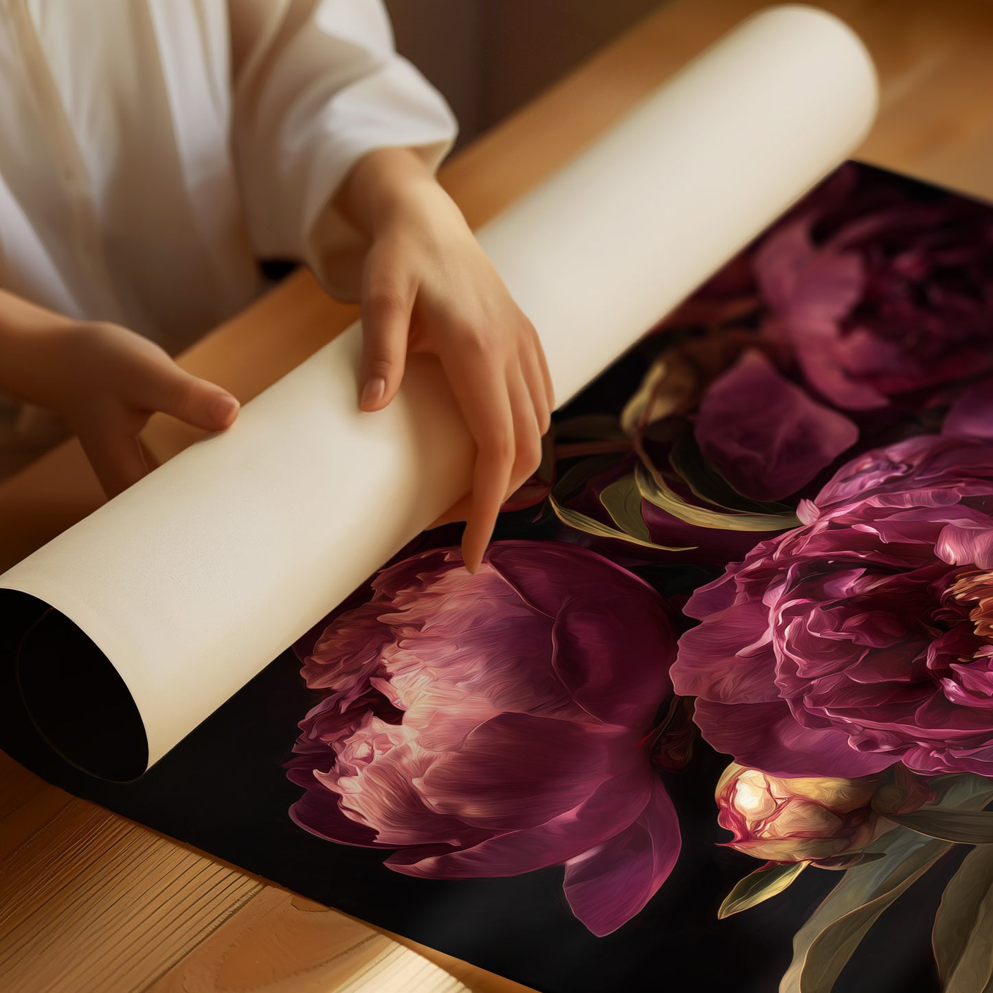 Velvet Blooms Against Midnight Walls