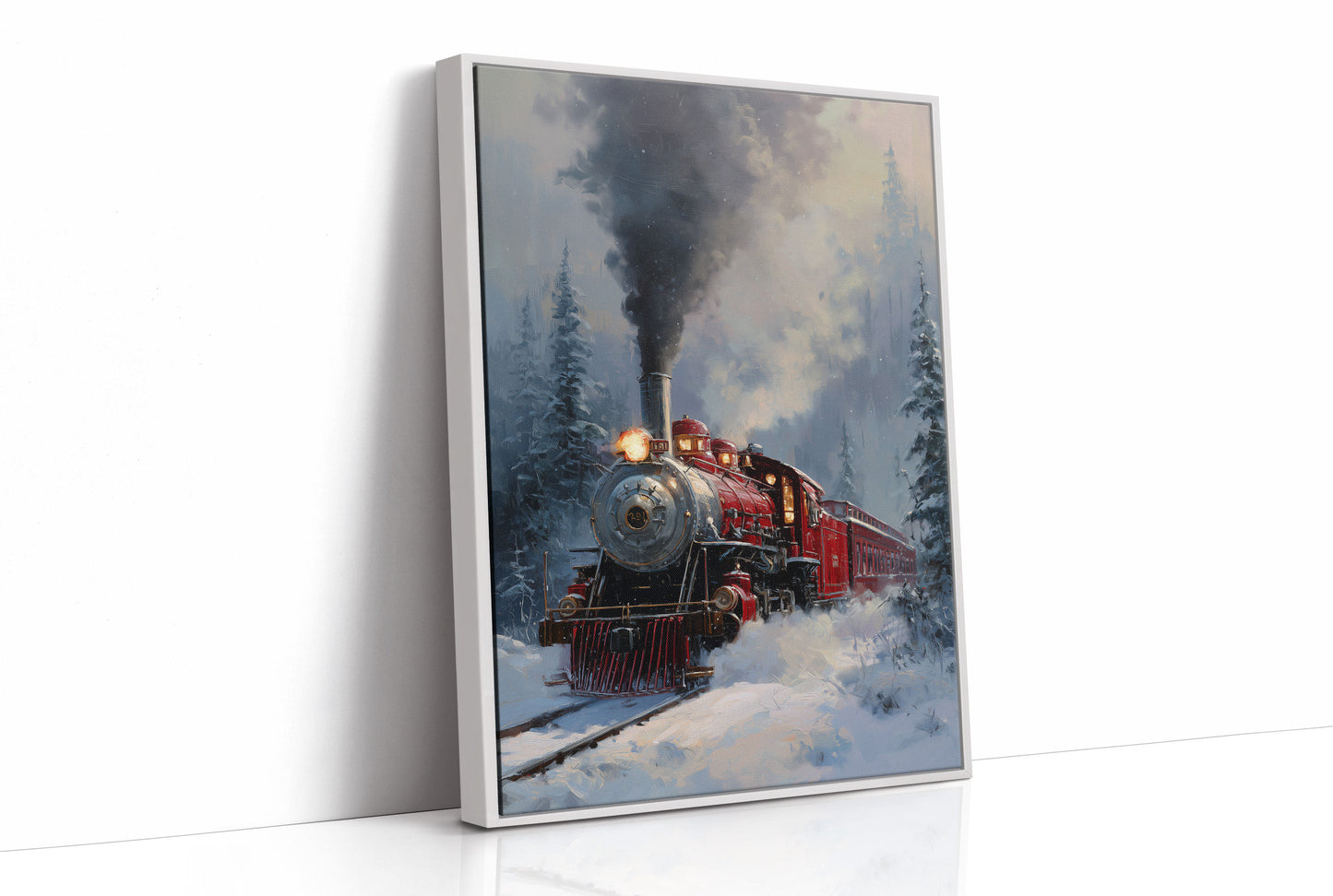 Steam Engine's Winter Night Journey