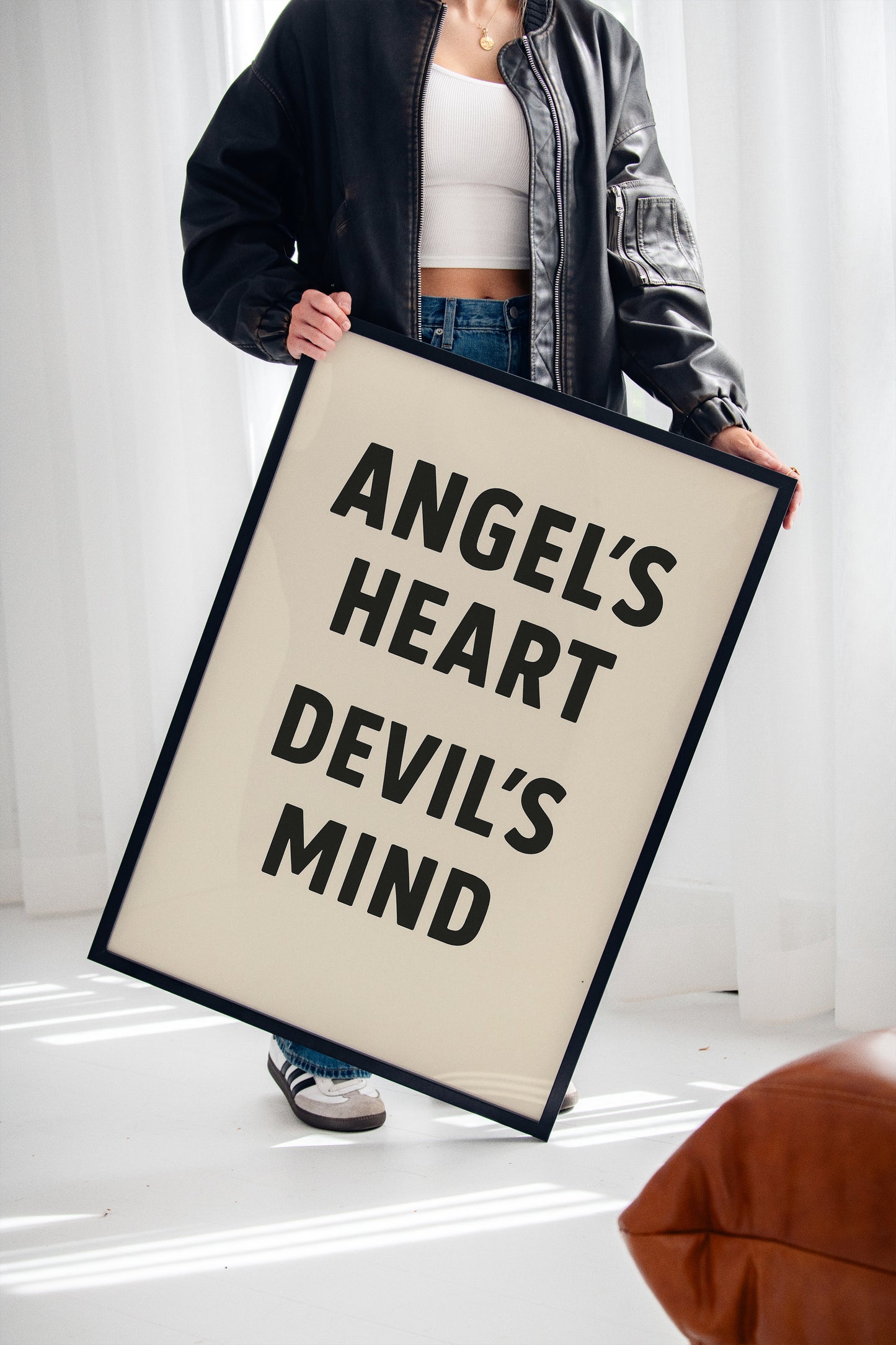 Angel’s Heart Devil’s Mind Typography Print