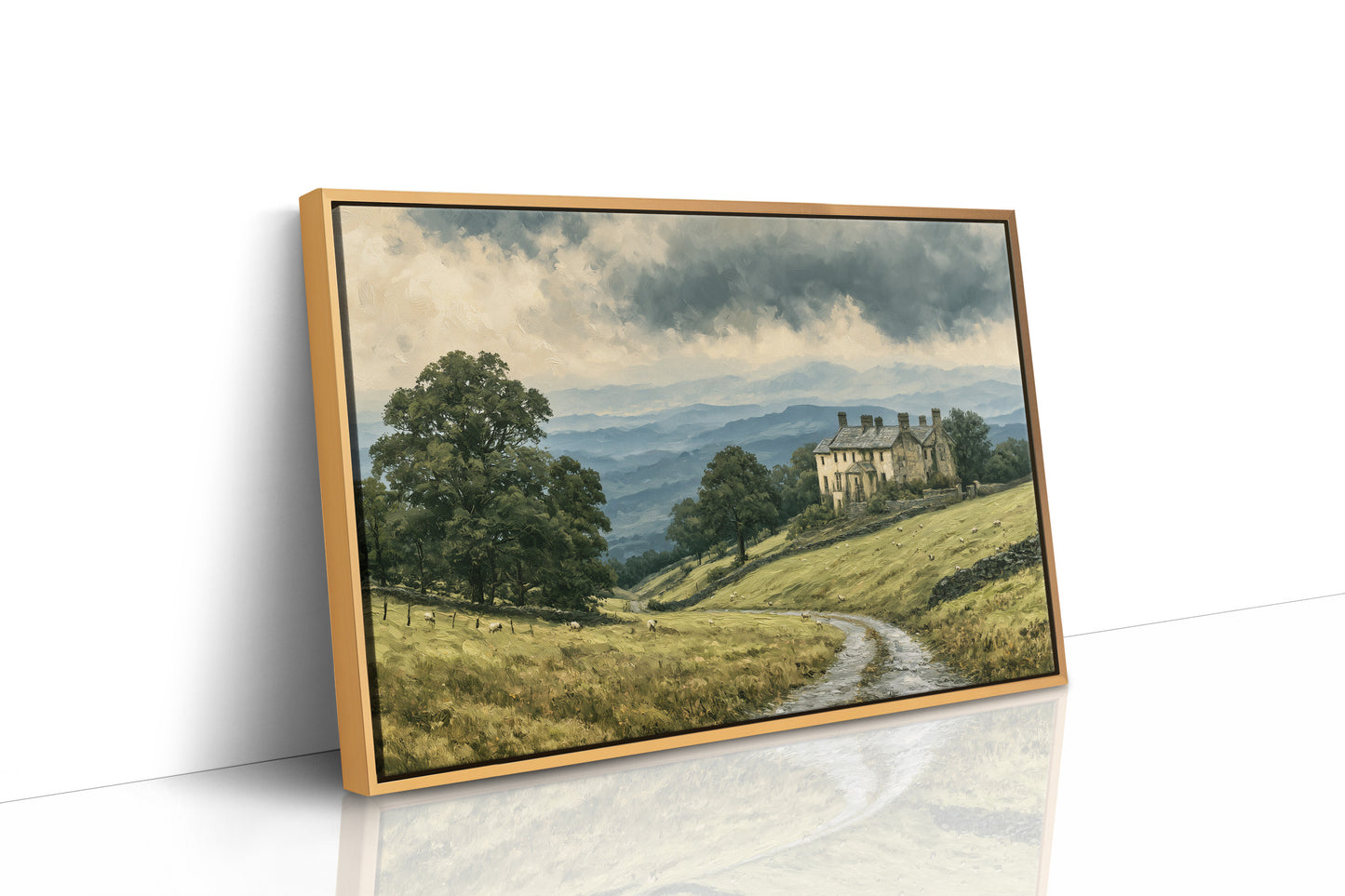Manor House Beneath Storm Clouds