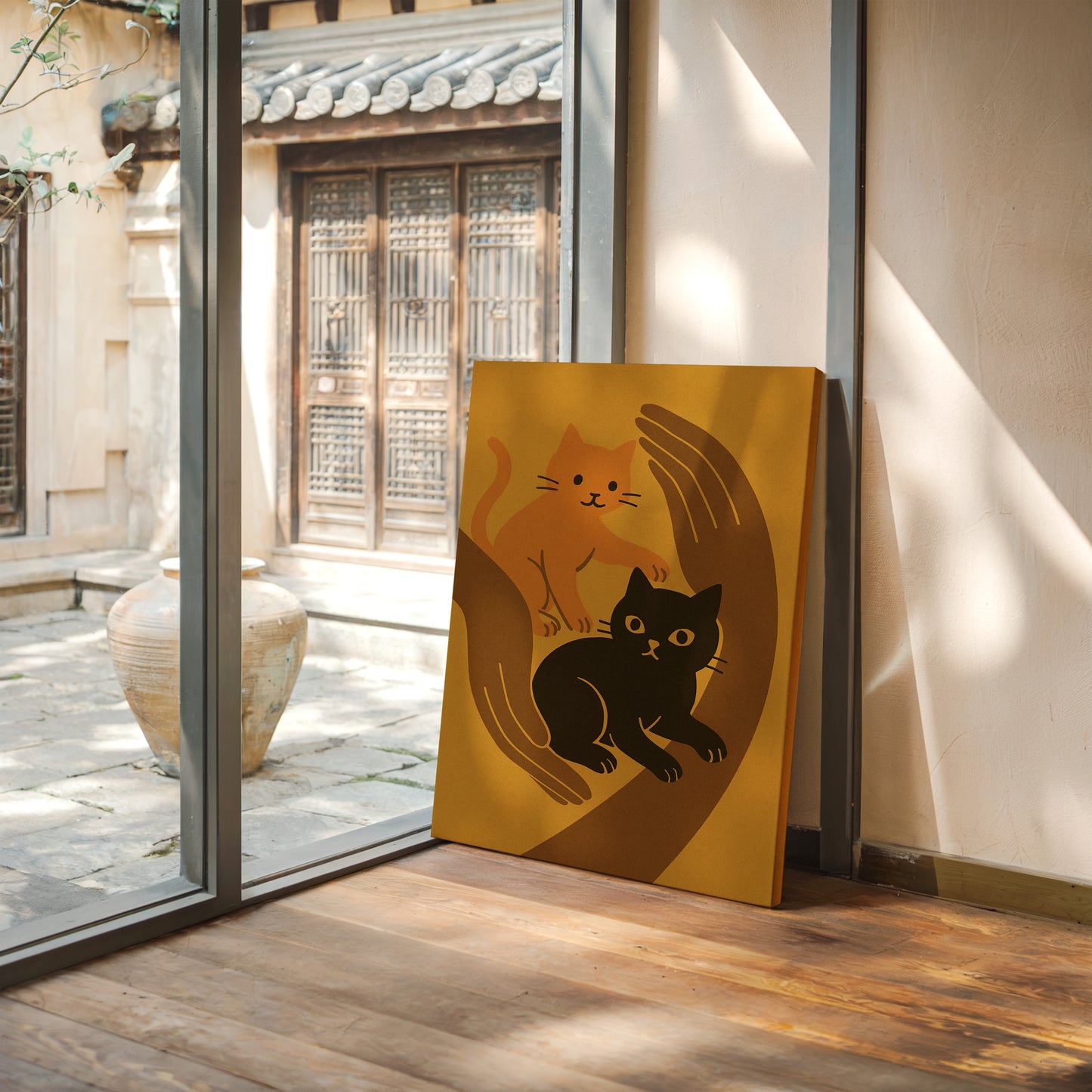 Safe Paws Warm Hearts Cat Print