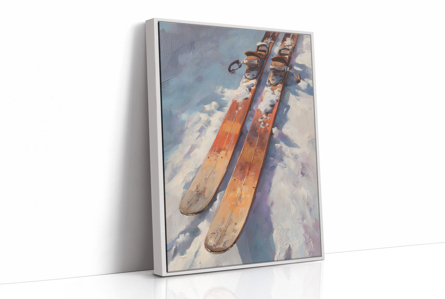 Vintage Skis Chase Winter Clouds