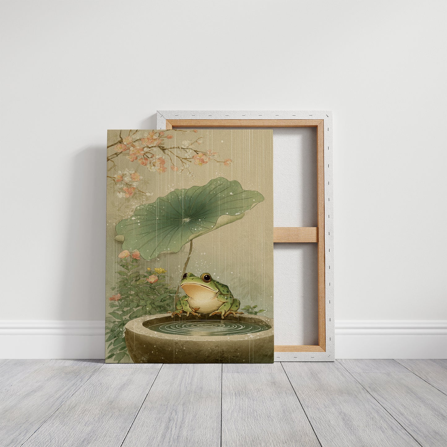 Lotus Rain Brings Frog's Delight