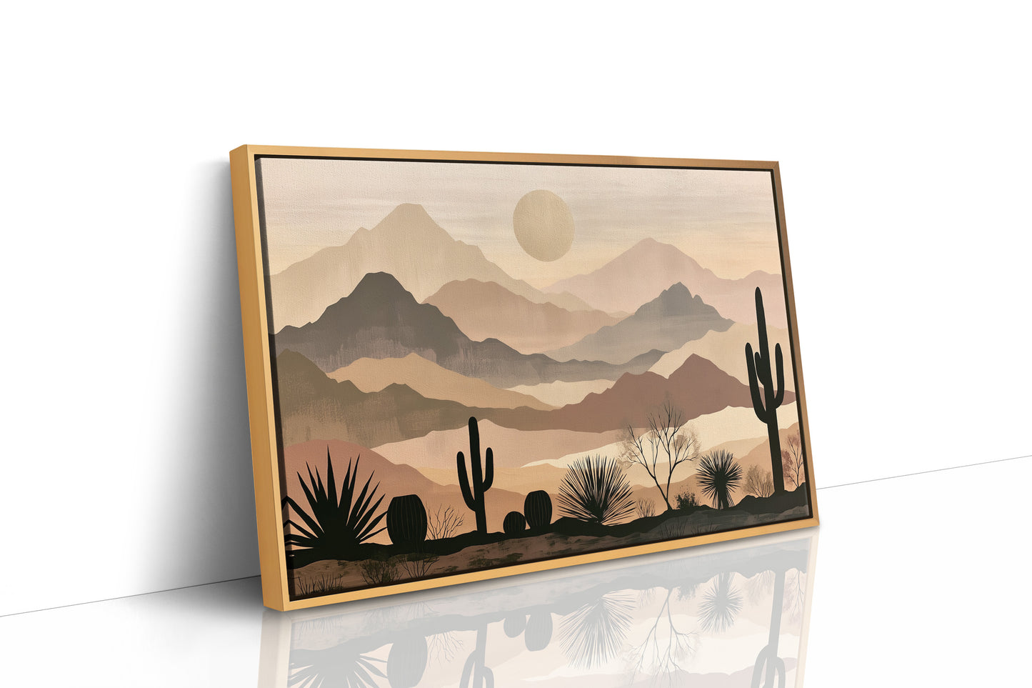 Layered Desert Peaks at Dawn