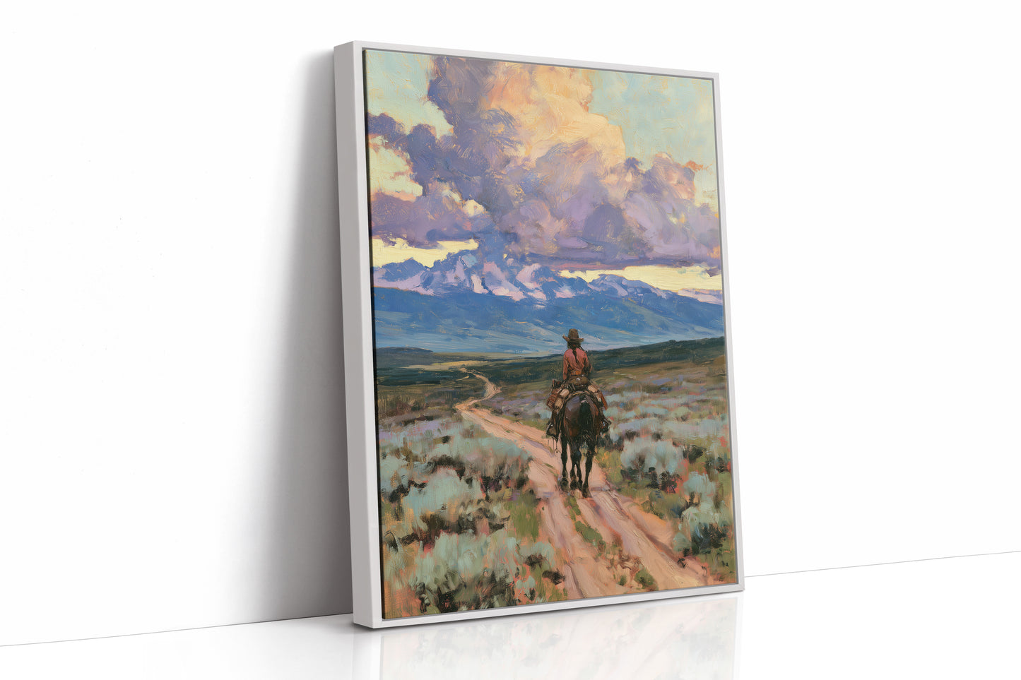 Rider Toward The Storm Light