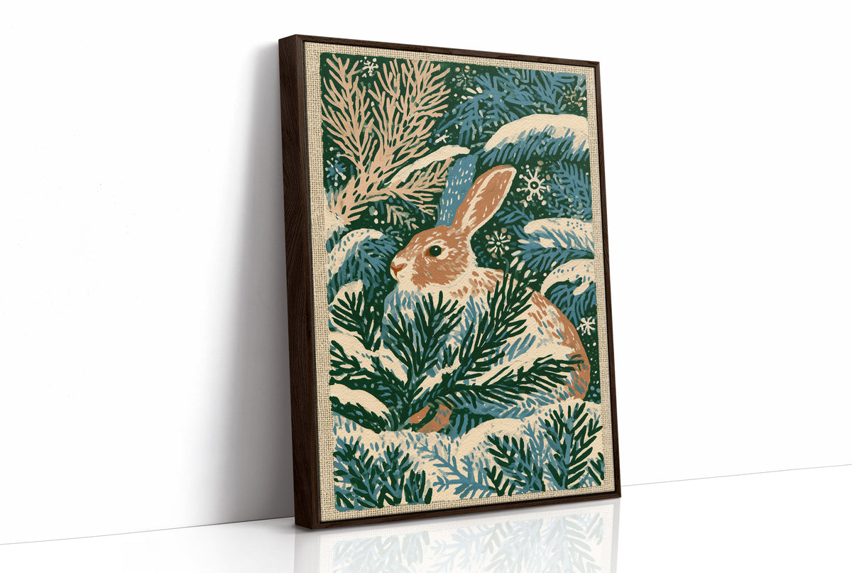 Rabbit in the Winter Pines