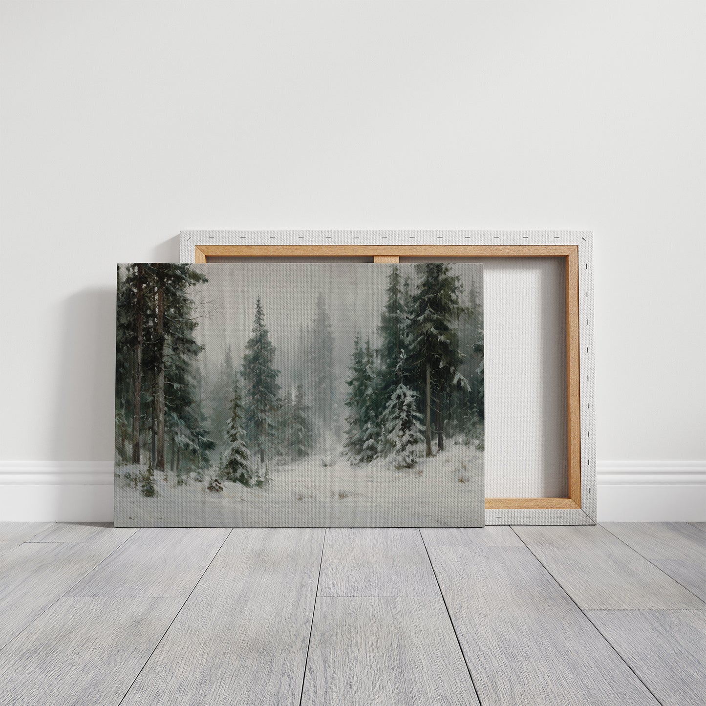 Snow Settles Among Silent Pines