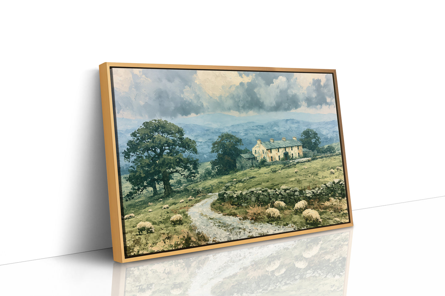 Stone Wall Farmhouse, Grazing Flock