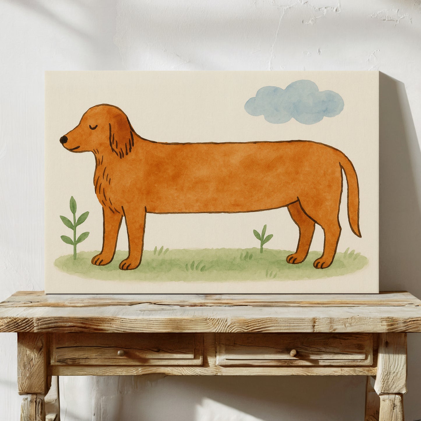 Golden Retriever Under Blue Skies