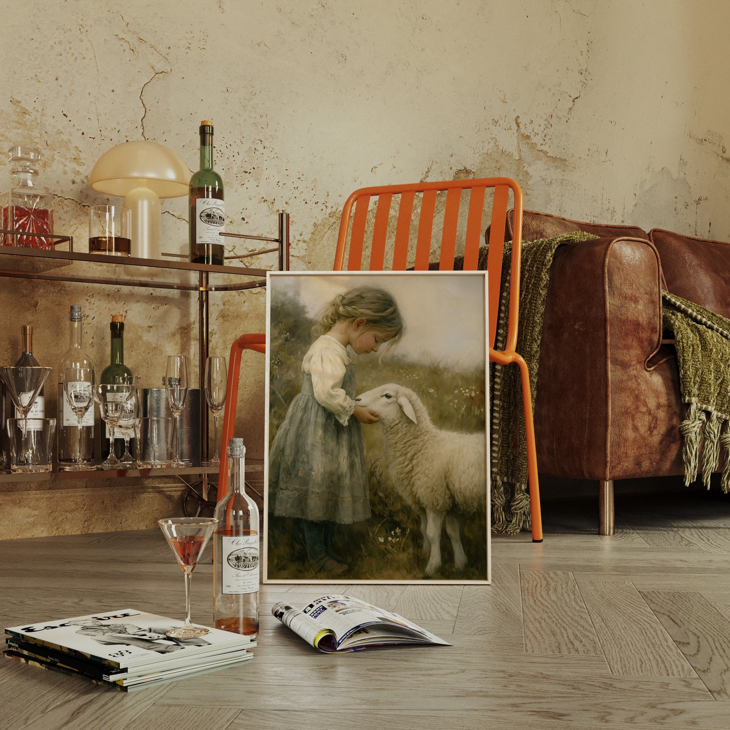 Little Shepherdess and Her Lamb