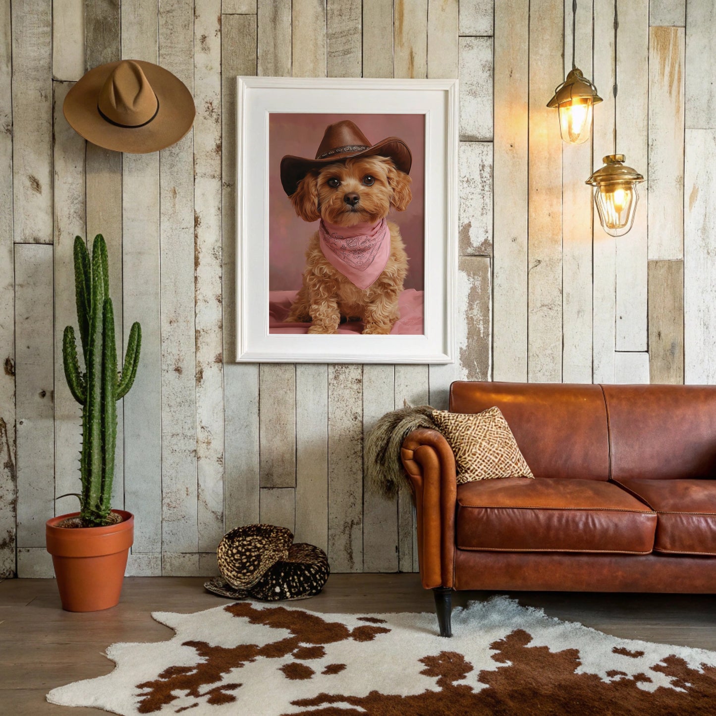 Cowgirl Pup Wears Rose Bandana Tales