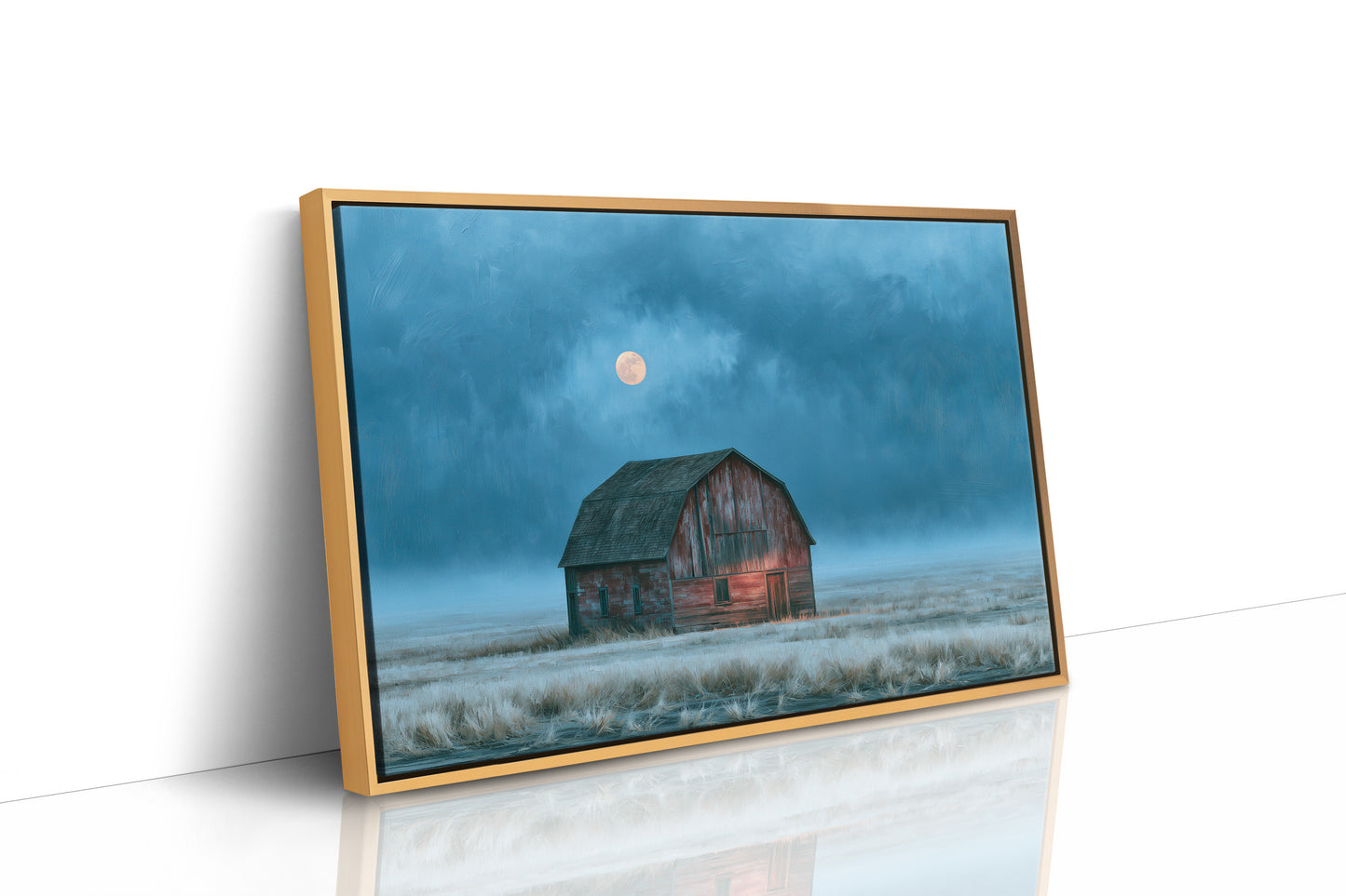 Frost Field Barn at Moonrise