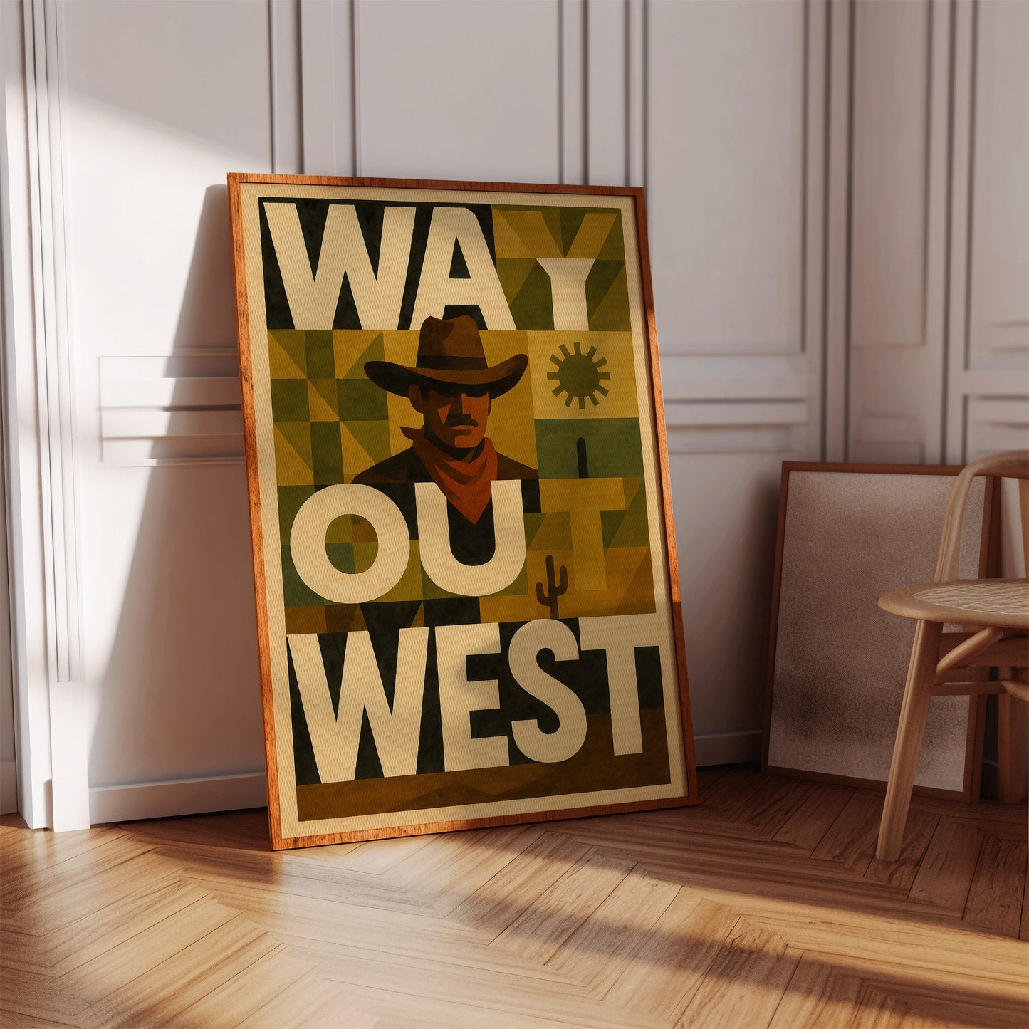 Way Out West Cowboy Poster