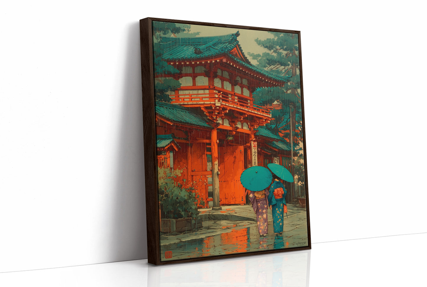 Rainy Steps At The Temple Gate