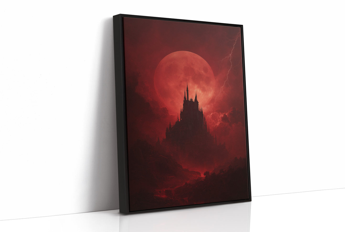 Crimson Castle Under Blood Moon