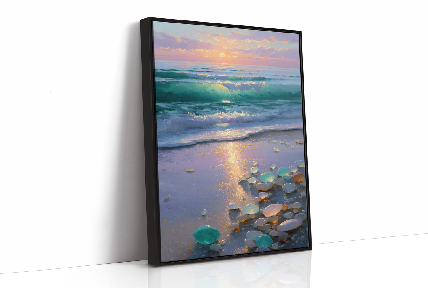 Sea Glass Catches The Rising Sun