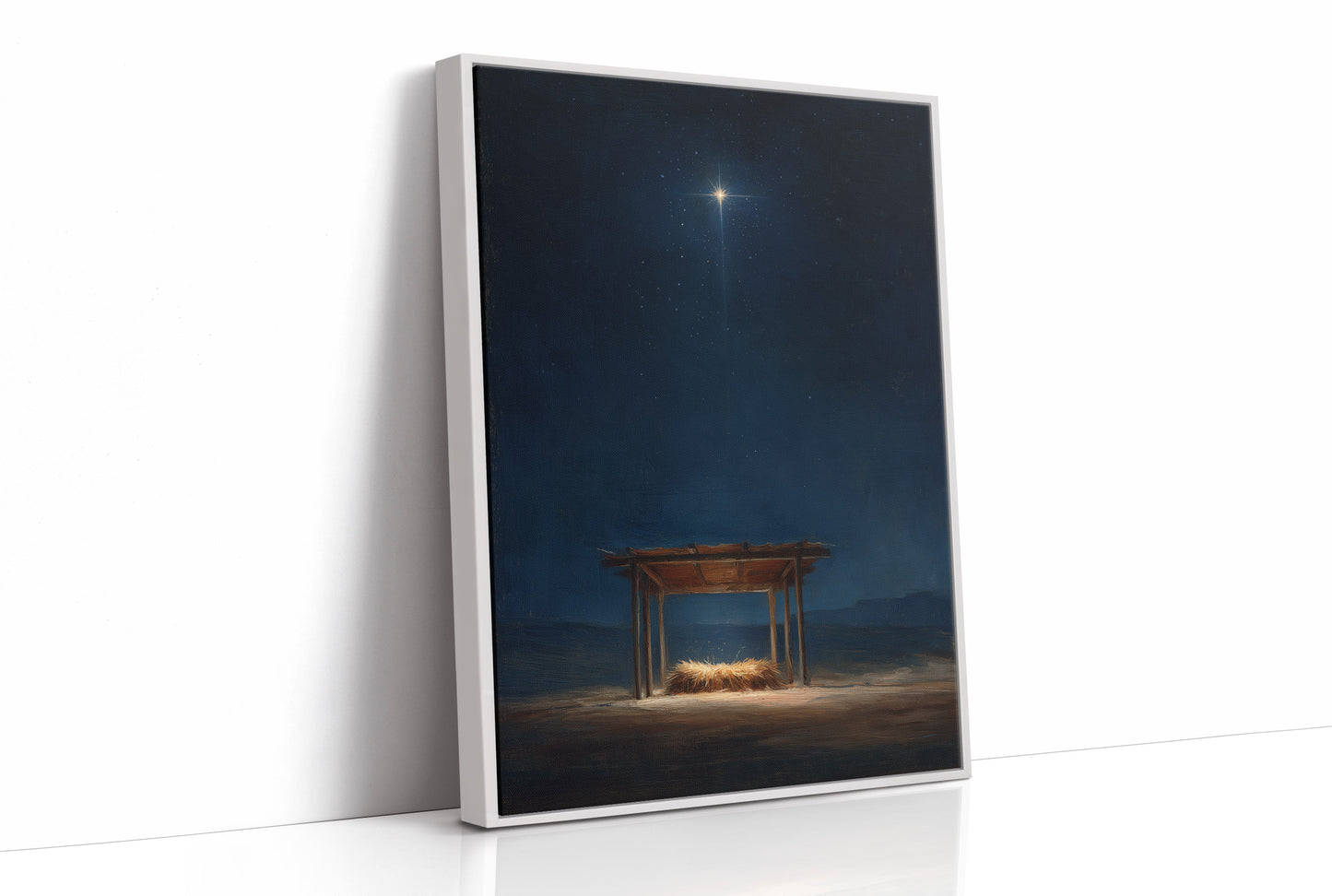 Celestial Guide Above Humble Cradle