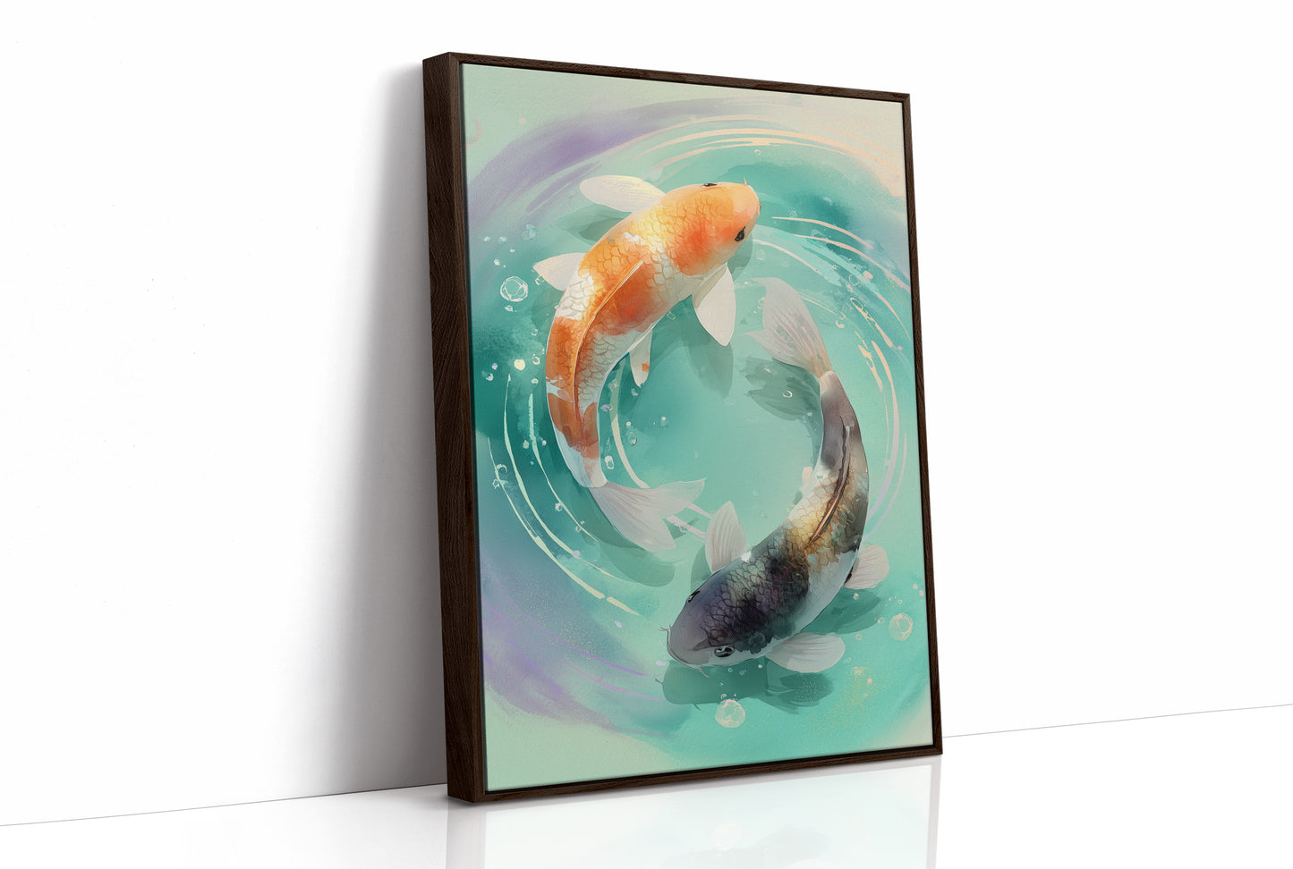 Koi Circle Their Turquoise Dreams