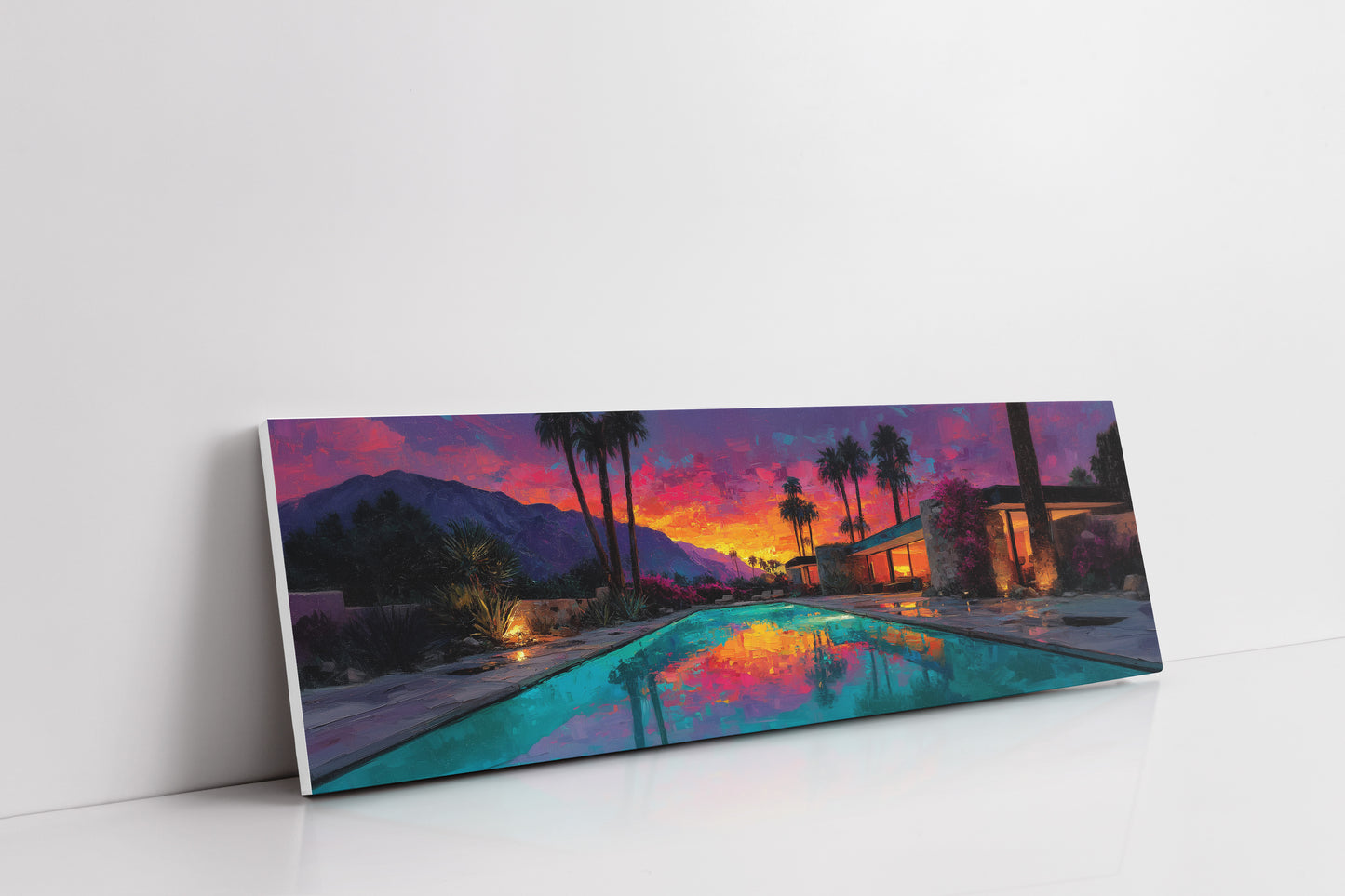 Desert Sunset Poolside Glow